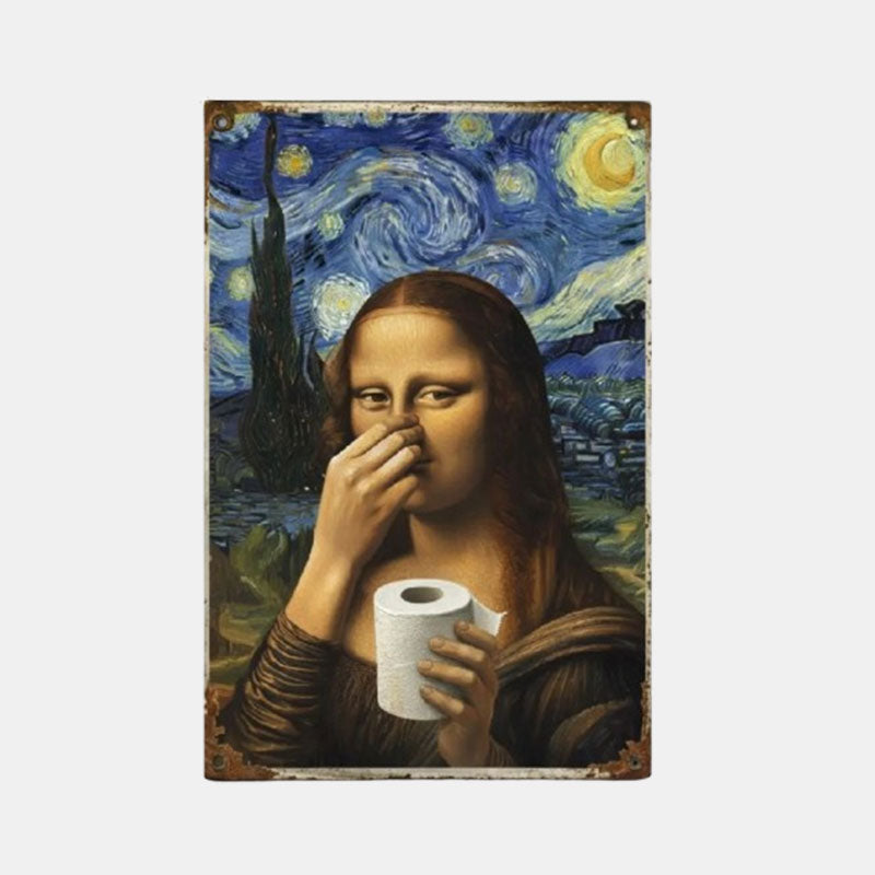 The Amusing Mona Lisa-Funny wall sign