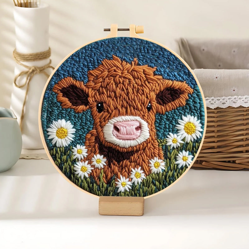DIY Hålslagningssats för nybörjare - Söt djurbroderi