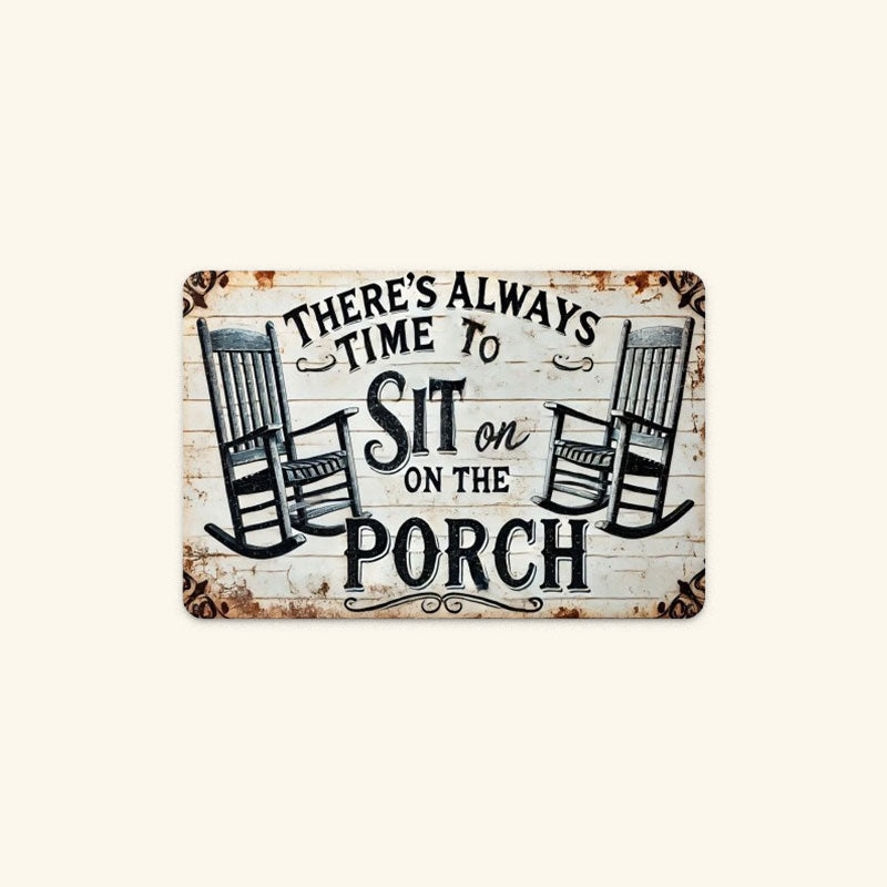 🌾Porch Therapy Vintage Metal Sign – Rustic Farmhouse Wall Decor for Porch, Patio & Entryway