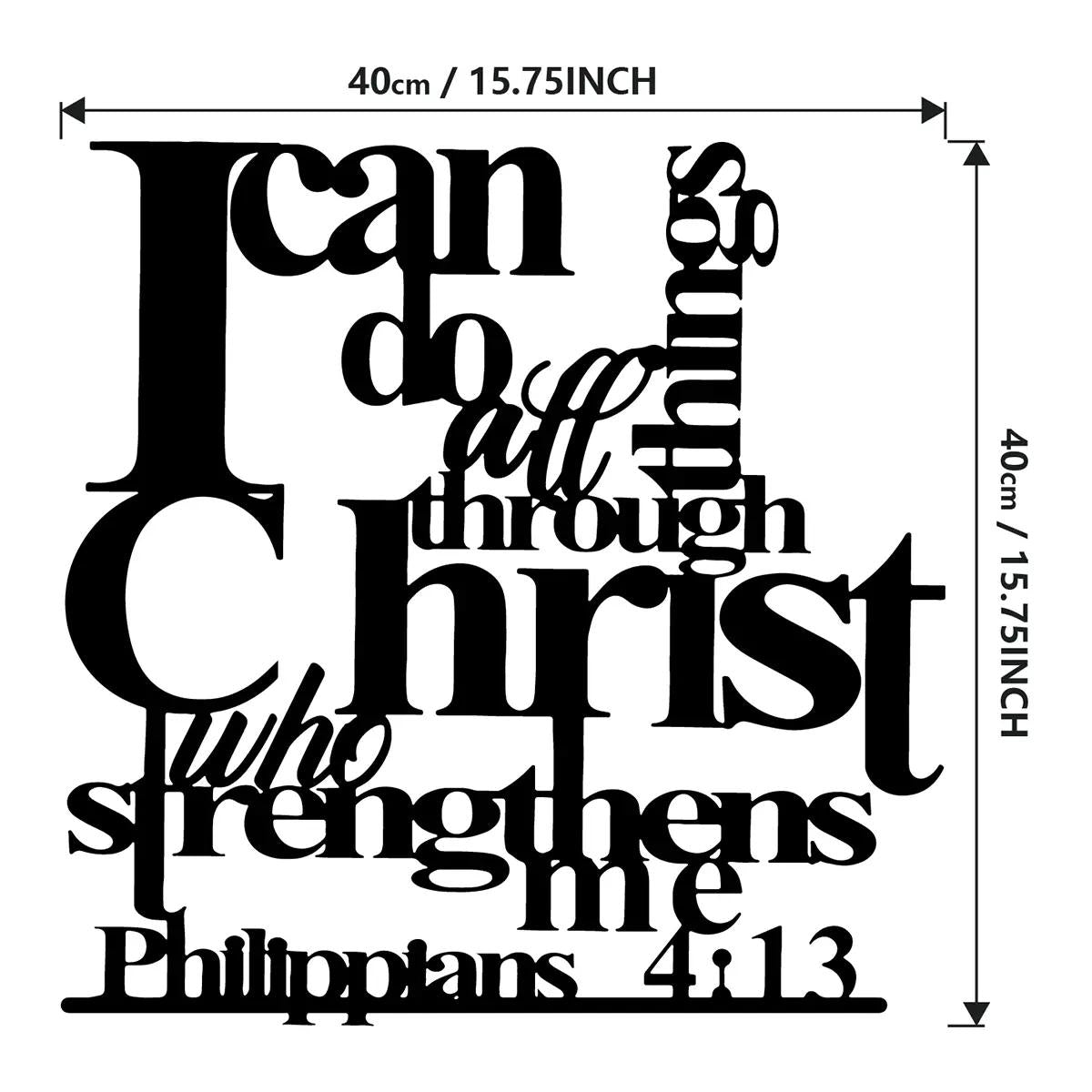 Philippians 4:13 Christian Wall Art – Inspirational Scripture Home Decor