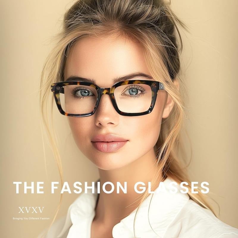 👓3-pack Tortoiseshell Reading Glasses – Oversized Square Reading Glasses That Block Blue Light