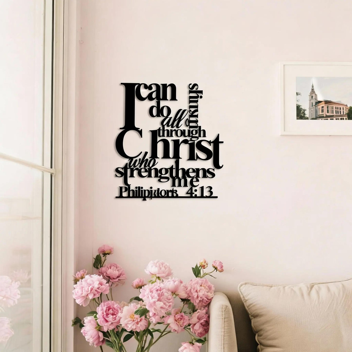 Philippians 4:13 Christian Wall Art – Inspirational Scripture Home Decor