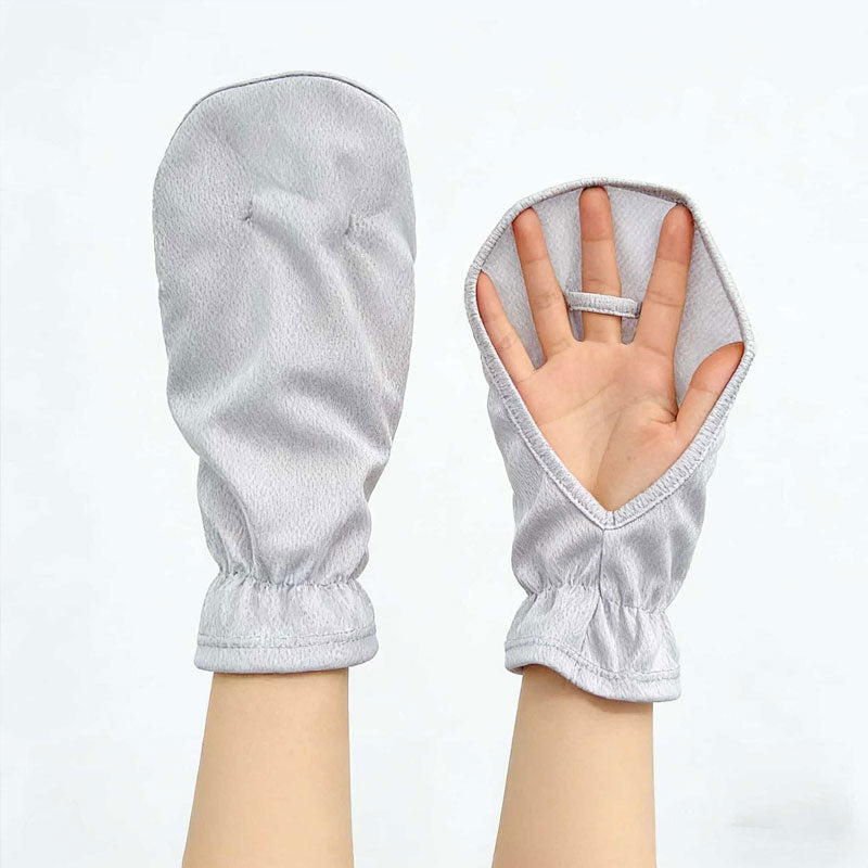 Ice Silk Fingerless Driving Gloves – Lightweight Sun Coverage Gloves for Summer Driving & Travel