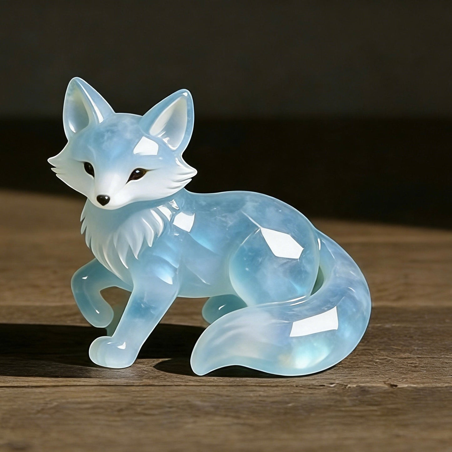 🌟 Hand-Carved & Hand-Painted Moonstone Fox Talisman 🦊 2026 Valentine‘s Symbol of Warmth & Love