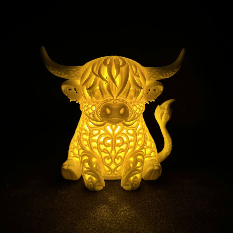 Hollow-Out Highland Cow Ornament