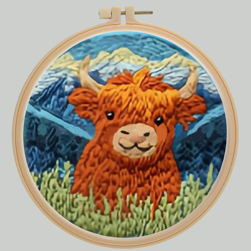 DIY Hålslagningssats för nybörjare - Söt djurbroderi