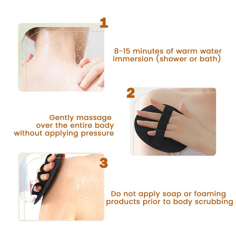Exfoliating Bath Scrub Pad – Reusable Body Shower Scrubber with Elastic Grip for Smoother-Feeling Skin