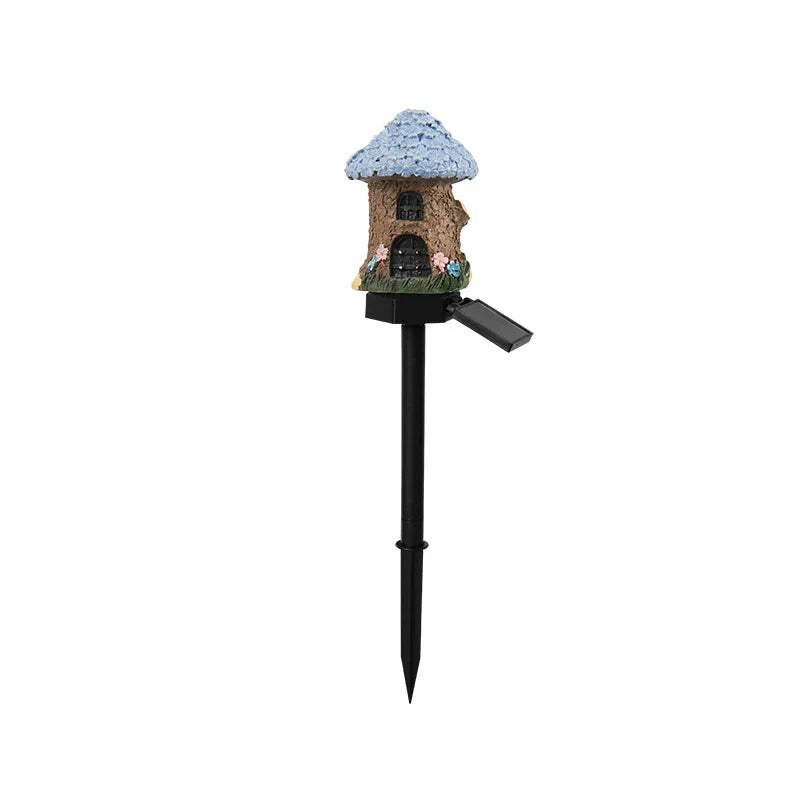 Solar Fairy-Tale Mushroom Cottage Garden Light – Warm Glow Outdoor Decor for Flower Beds & Pathways
