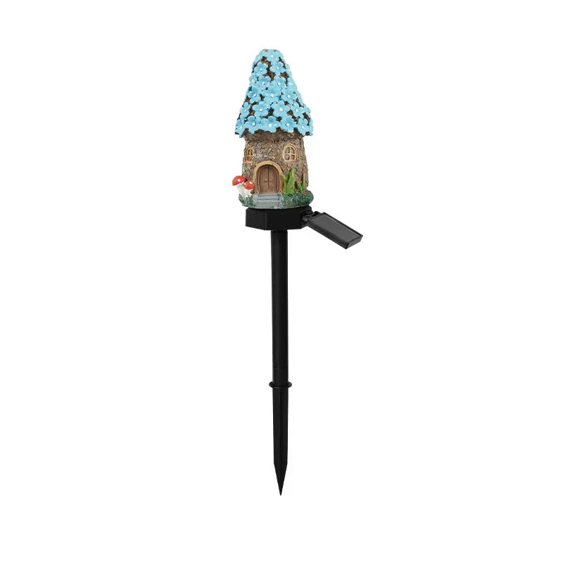 Solar Fairy-Tale Mushroom Cottage Garden Light – Warm Glow Outdoor Decor for Flower Beds & Pathways