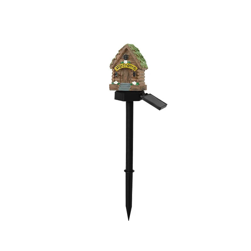 Solar Fairy-Tale Mushroom Cottage Garden Light – Warm Glow Outdoor Decor for Flower Beds & Pathways