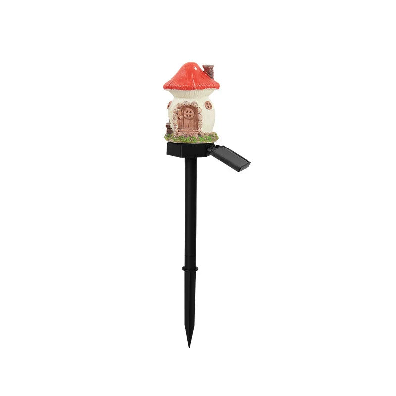 Solar Fairy-Tale Mushroom Cottage Garden Light – Warm Glow Outdoor Decor for Flower Beds & Pathways