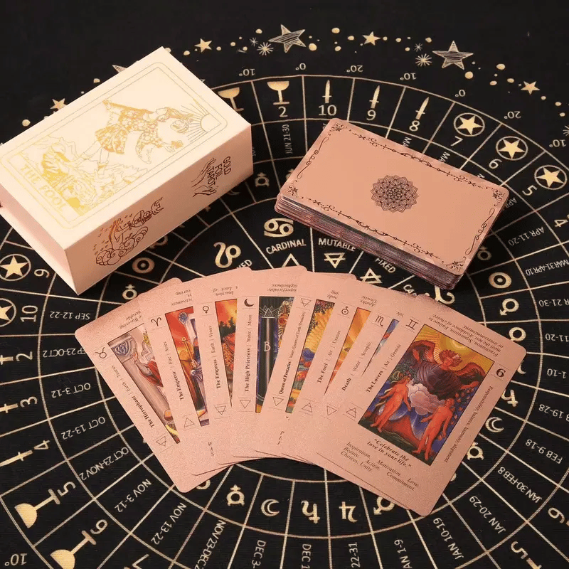 Witchy Cauldron Rose Gold Tarot Cards