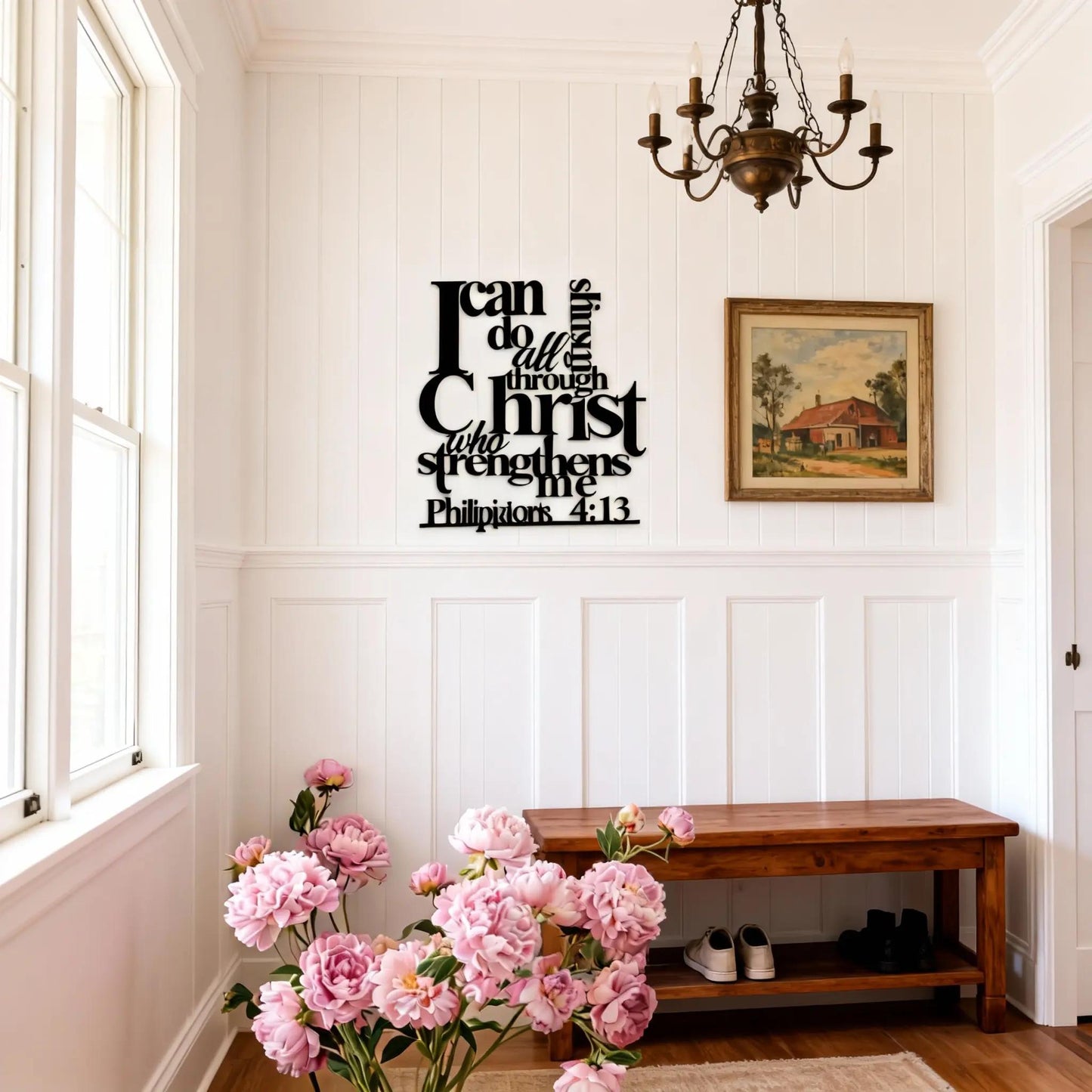 Philippians 4:13 Christian Wall Art – Inspirational Scripture Home Decor