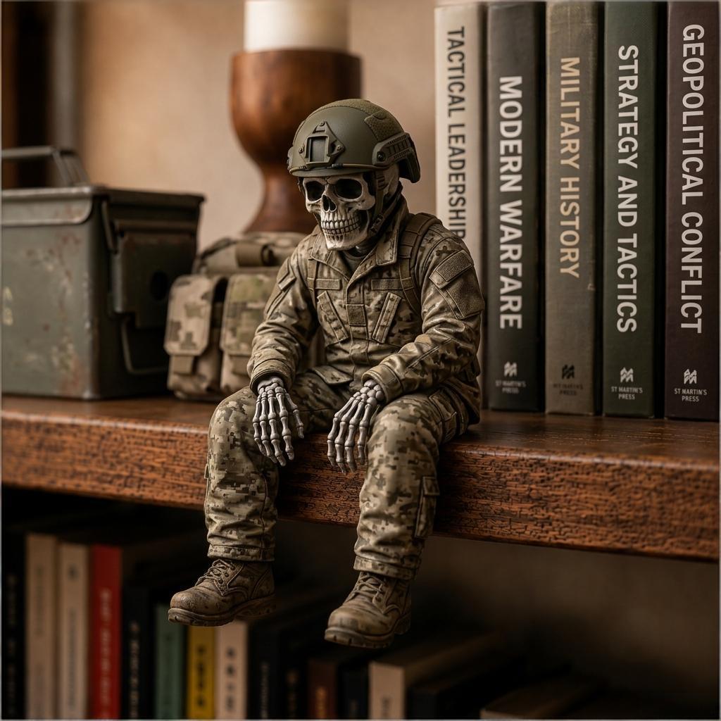 🎖️ Hero Skeleton Shelf Sitters | Police Officer & Soldier Resin Decor