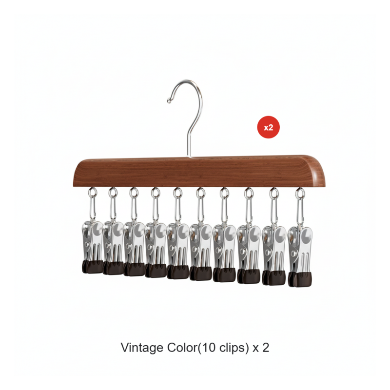 360° Swivel Multi-Hook Wardrobe Organizer