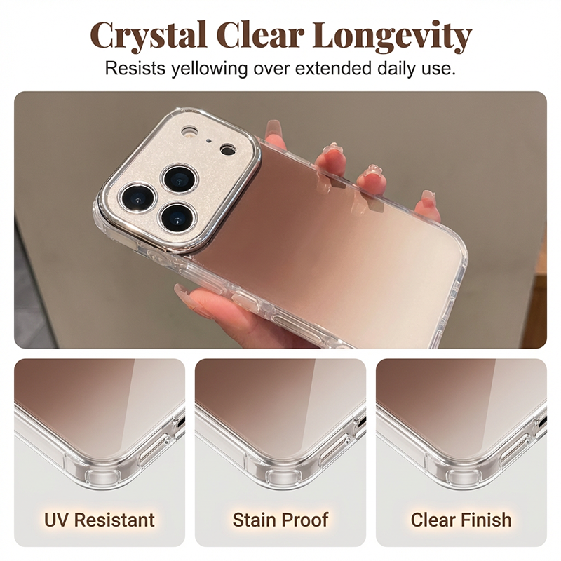✨ Glitter Gradient Phone Case with Camera Protection