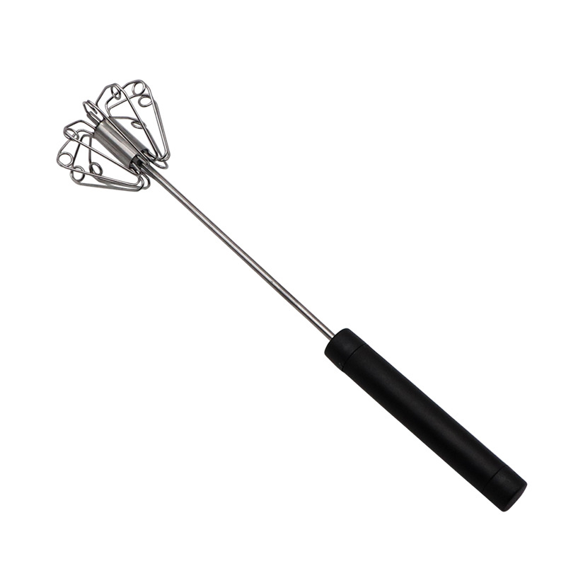Semi-Automatic Manual Turbo Whisk – Press-to-Spin Egg Beater for Eggs, Sauces & Milk Foam